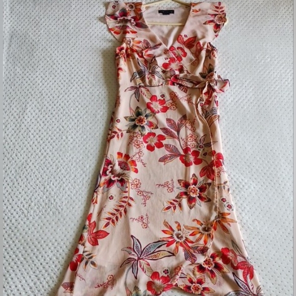 Sanctuary - Jolynn Wrap Midi Dress in Desert Floral Size 4 - Picture 7 of 14